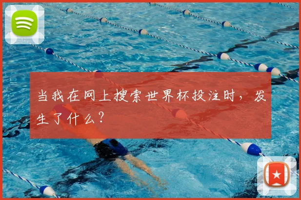 当我在网上搜索世界杯投注时,发生了什么?